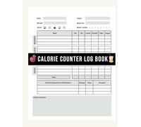 Calorie Counter Log Book: Large Print - 8.5" x 11" - Simple Journal To Track Carbs, Fat, Protein, Fiber, Sugar, Water Daily Intakes for Breakfast ... Weight Loss Journey - Minimalistic Sand Cover