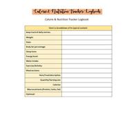 Calorie & Nutrition Tracker Logbook: A tool used to monitor daily food intake and its nutritional content.