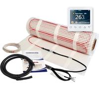 CALORIQUE Tapis de câble chauffant électrique - Avec thermostat Wi-Fi - 6,0 m² - Lit mince - Chauffage au sol électrique économique 150 W/m² - Technologie Twin efficacité énergétique A