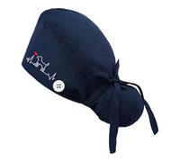 Calot Chirurgical Unisexe, Calot Médical En Coton Respirant Et Ajustable, Couverture Sans Coutures Pour Un Ajustement Parfait Avec Liens Convient Aux Hôpitaux, Laboratoires Et Pharmacie (Bleu Violacé)