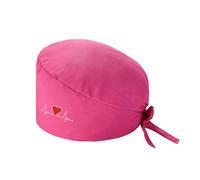 Calot Chirurgien Femme Chapeaux de Travail avec Boutons et Cravate Chapeau Réglable Respirants Turban Imprimé Casquette Chapeau de Beauté Chapeaux Unisexe de Cuisinier (01-Hot Pink, One Size)