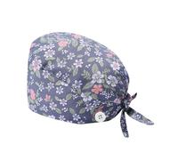 Calot Chirurgien Femme Chapeaux de Travail avec Boutons et Cravate Chapeau Réglable Respirants Turban Imprimé Casquette Chapeau de Beauté Chapeaux Unisexe de Cuisinier (02-Sky Blue, One Size)