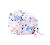 Calot Chirurgien Femme Chapeaux de Travail avec Boutons et Cravate Chapeau Réglable Respirants Turban Imprimé Casquette Chapeau de Beauté Chapeaux Unisexe de Cuisinier (03-Hot Pink, One Size)