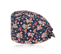 Calot Chirurgien Femme et Homme | Confortable, Ajustable, Respirant Cheveux Longs | Soins de Santé, Médecins, Infirmiere, Dentiste | Bonnet Chirurgical Imprimé Mignon animal-Style C