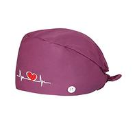 Calot Chirurgien Femme Homme Calot Chirurgien pour Cheveux Long Court Respirant Bonnet d'infirmière avec Boutons Réglable Casquette Broderie Accessoire pour Sage-Femme Médecin Dentiste Vétérinaire