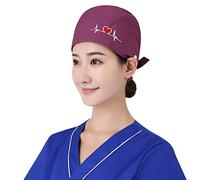Calot Chirurgien Femme Homme Casquette de Travail avec Boutons Bonnet de Travail Imprimé Réglable Chapeau d’infirmière Respirant Bonnet de Gommage Fournitures de Soins Dentiste Medecin Vétérinaire