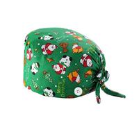 Calot Chirurgien Femme Imprimé De Noël Bonnet Gommage Bouffant Colorée Turban Imprimé Couvre-Cheveux Réglable Casquette De Travail Bandeau Bouffant Turban Chapeau