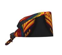 Calot Chirurgien Image du Drapeau d'amour Calot Chirurgical Respirants Toque De Cuisinier Confortable Toque De Chef pour Cuisinier Restaurants Travail