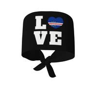 Calot Chirurgien J'aime Le Drapeau du Cap-Vert en Forme De Cœur Toque De Cuisinier Réglable Chapeaux De Travail Confortable Calot Chirurgical pour Restaurants Cuisine Travail