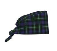 Calot Chirurgien Plaid Clan Mackenzie Carreaux Violets Et Verts Tartan Calot Chirurgical Doux Chapeaux De Travail Réglable Toque De Chef pour Restaurants Cuisinier Cuisine