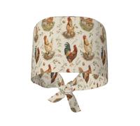 Calot De Travail Poulet Et Nid Chapeaux Travail Elastic Anti-Transpiration Bonnet pour Exercice Yoga Randonnée