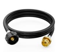 CALPOSE Tuyau adaptateur de propane de 1,8 m, adaptateur de 0,5 kg à 9,1 kg convertit les appareils de 0,5 kg en réservoirs de 2,3 à 18,1 kg, tuyau de gaz pour Weber Q, Coleman Grill, Buddy Heaters et