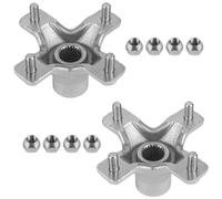 Caltric Lot de 2 moyeux de roue arrière gauche ou droite avec écrous de roue compatibles avec Honda TRX250EX Sportrax 2001-2008