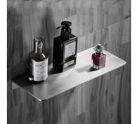 CALUCAB Étagère murale de salle de bain en acier inoxydable de 20 cm, finition brossée, style simple, étagère de rangement pour la maison (brosse, 30 cm)