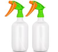 Calvalor Brumisateur Eau Vaporisateur Cheveux Pulverisateur A Main Pulvérisateur Jardin, 2Pcs 500ml Vide Vaporisateur Plante, Flacon Spray Vide Bouteille, Spray Cheveux Bouclés (Blanc Orange)