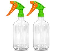 Calvalor Brumisateur Eau Vaporisateur Cheveux Pulverisateur A Main Pulvérisateur Jardin, 2Pcs 500ml Vide Vaporisateur Plante, Flacon Spray Vide Bouteille, Spray Cheveux Bouclés (Transparent Orange)