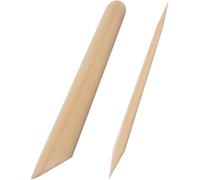 Calvana Spatule et machine à plis en bois à double pointe, parfait pour les plis et les coins nets, outils de précision pour le matelassage et la couture, compatible avec le tourne-point Prym Love