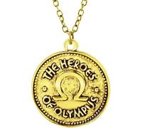 Calvas Percy Jackson Camp Half Blood The Heroes of Olympus Ivlivs Pendentif pièce de monnaie Accessoires vintage Longueur 50 cm