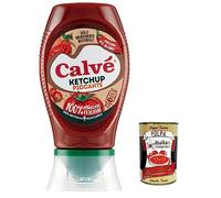 Calvé Ketchup Piccante Top Down da 3 x 250 ml Ketchup épicé + Italian Gourmet Polpa 400 g