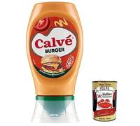 Calvé Salsa Lot de 6 sauce Burger Extragusto avec mayonnaise, moutarde, oignons et sauce Worcestershire 250 ml + polpa gourmet italien 400 g