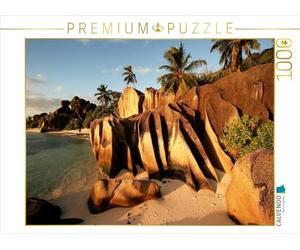 CALVENDO 4059478894570 Seychelles La Digue Puzzle Photo de la Digue de la Photo du Chanteur Peter 1000 pièces Blanc Taille 64 x 48 cm