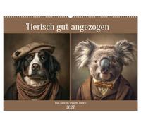 CALVENDO - Animal bien habillé (calendrier mural 2027 DIN A2 paysage), calendrier mensuel : animaux dans des vêtements élégants