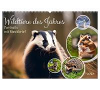 CALVENDO - Animaux sauvages de l'année (calendrier mural 2027 DIN A2 paysage), calendrier mensuel : animaux choisis par NaBu entre 2003 et 2025 avec lettre vocale