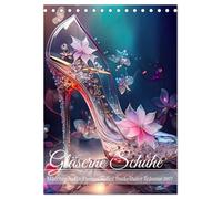 CALVENDO - Chaussures en verre - Escarpins de conte de fées pleines de rêves scintillants (calendrier de table 2027 DIN A5 haut), calendrier mensuel : pas magiques dans l'éclat des escarpins en verre