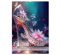 CALVENDO - Chaussures en verre - Escarpins de conte de fées pleines de rêves scintillants (calendrier mural 2027 DIN A2 haut), calendrier mensuel : pas magiques dans l'éclat des escarpins en verre