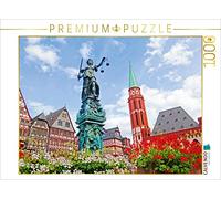 CALVENDO Christian Müller Puzzle Fontaine de la Justice sur Le Romerberg, Francfort-sur-Le-Main, Allemagne 1000 pièces Taille de la Pose 64 x 48 cm