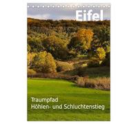 CALVENDO - Eifel Traumpad Höhlen- und Schluchtenstieg (calendrier de table 2027 DIN A5 haut), calendrier mensuel : augmentation des grottes et des châteaux en automne 2024