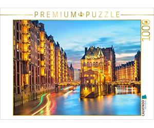 CALVENDO Globe Visual Puzzle Ville de mémoire de Hambourg 1000 pièces Taille de la Pose 64 x 48 cm Photo Puzzle Image