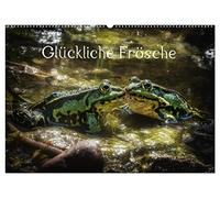 CALVENDO Grenouilles heureuses (calendrier mural 2027 DIN A2 paysage), calendrier mensuel : grenouilles domestiques capturées avec l'appareil photo