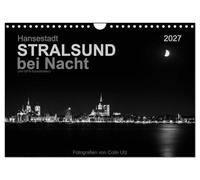 CALVENDO - Hansestadt Stralsund la nuit (avec coordonnées GPS) (calendrier mural 2027 DIN A4 paysage) - Calendrier mensuel : le patrimoine mondial de l'UNESCO sur la mer Baltique dans une photo
