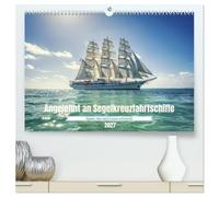 CALVENDO - Inspiré par les navires de croisière (calendrier mural 2027 de qualité supérieure DIN A2 paysage) - Impression artistique brillante : les voiles blanches capturent la lumière, la mer porte