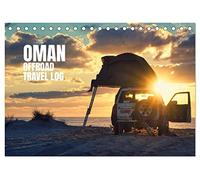 CALVENDO - Journal de voyage OMAN Offroad (calendrier de table 2027 DIN A5 paysage), calendrier mensuel : hors route par l'Oman avec Jeep 4x4 et tente de toit en janvier 2022.