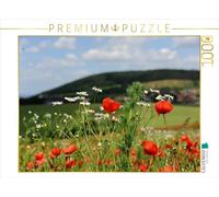 CALVENDO Jürgen Schäpers Puzzle Coquelicot Rouge Prairie Colorée 1000 Pièces Taille de la Pose 64 x 48 cm Photo Puzzle Image