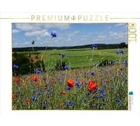 CALVENDO Jürgen Schäpers Puzzle Coquelicot Rouge Prairie Colorée 1000 Pièces Taille de la Pose 64 x 48 cm Photo Puzzle Image