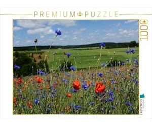 CALVENDO Jürgen Schäpers Puzzle Coquelicot Rouge Prairie Colorée 1000 Pièces Taille de la Pose 64 x 48 cm Photo Puzzle Image