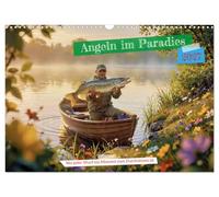 CALVENDO - La pêche au paradis (calendrier mural 2027 DIN A3 paysage) - Calendrier mensuel : le calendrier représente des moments inoubliables sur l'eau - un endroit où la tranquillité, la nature et