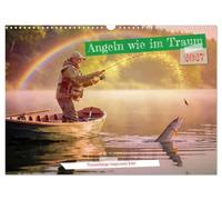 CALVENDO - La pêche comme dans un rêve (calendrier mural 2027 DIN A3 paysage) - Calendrier mensuel : le calendrier représente des moments inoubliables sur l'eau : nature calme, pleine concentration