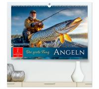 CALVENDO - La pêche - la grande capture (calendrier mural 2027 de qualité supérieure DIN A2 paysage) - Impression artistique brillante : poissons, calme, nature et aventure.