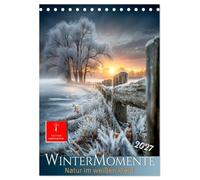 CALVENDO - Moments d'hiver - Nature dans une robe blanche (calendrier de table 2027 DIN A5 haut), calendrier mensuel : une année pleine de magie hivernale.