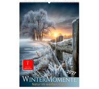 CALVENDO - Moments d'hiver - Nature dans une robe blanche (calendrier mural 2027 DIN A2 haut), calendrier mensuel : une année pleine de magie hivernale.