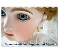 CALVENDO - Objets de collection : poupées et ours (calendrier mural 2027 DIN A3 paysage), calendrier mensuel : rarités pour les collectionneurs de jouets anciens en aquarelle.