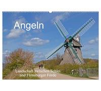 CALVENDO - Pêche - Paysage entre Schlei et Flensburger Förde (calendrier mural 2027 DIN A2 paysage), calendrier mensuel : réserve naturelle, chemin de fer à vapeur historique, maisons de toit