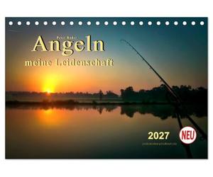 CALVENDO - Poissons - ma passion (calendrier de table 2027 DIN A5 couché), calendrier mensuel: nature intacte, forêts et prairies, lacs idylliques, mers et canaux - un rêve pour chaque pêcheur, ici