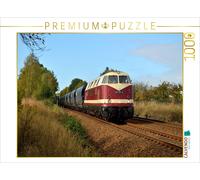 Puzzle · La 118 757-4 avec Un Train de céréales près de Medewitz, Le 23 | octobre 2015 · 1000 pièces · Format assemblé 64 × 48 cm · CALVENDO Puzzle