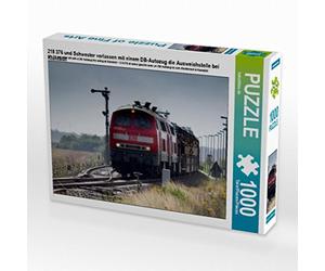 CALVENDO Puzzle 218 376 et sa sœur quittent Le Point de Passage près de Klanxbüll avec Un Train de Voitures de la DB. 1000 Pieces 64 x 48 cm from Jan Van DYK