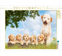 CALVENDO Puzzle 5-week-old puppies with their mother | 1000 pieces, finished siz